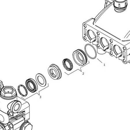 Ремкомплект уплотнений 20 NMT HT (3 поршня) для помпы Hawk