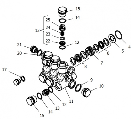 HAWK Головная часть помпы (98513860)