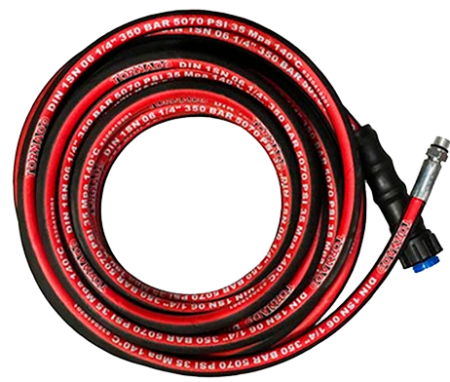 Шланг для чистки труб и промывки канализации M22-1-4 внеш, 1SN-06,10 м, 350 бар. Однооплеточный