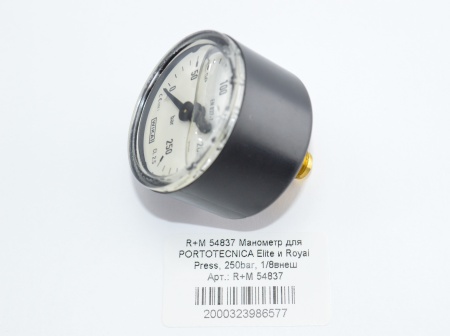 R+M 54837 Манометр для PORTOTECNICA Elite и Royal Press, 250bar, 18внеш