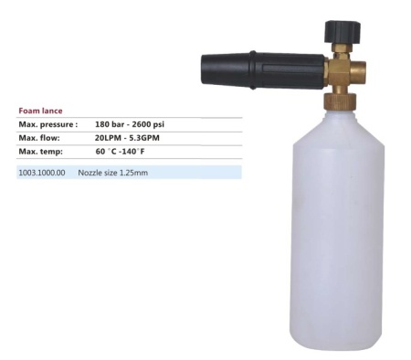 Пенная насадка LS 3 вход 1 4 г, с бачком 1л.