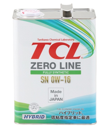 Z0040016  Масло моторное TCL Zero Line Fully Synth, Fuel Economy, SN, 0W16, 4л
