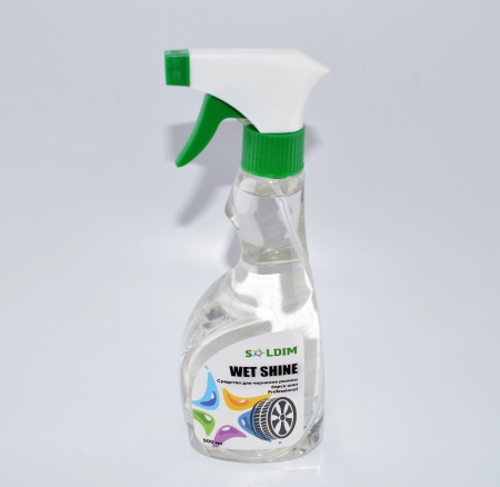 12002.05 Средство для чернения резины  блеск шин SOLDIM WET SHINE  500 мл