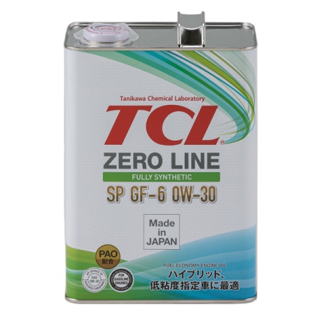 Z0040030SP  Масло моторное TCL Zero Line Fully Synth, Fuel Economy, SP, GF-6, 0W30, 4л