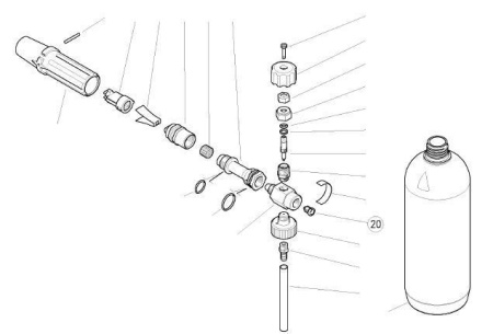 Форсунка для пенной насадки LS3, M8x1-1,40мм,