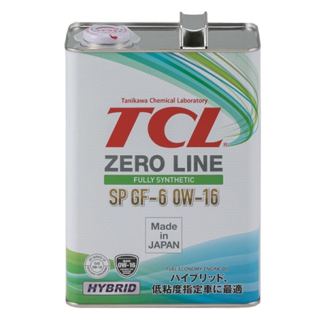 Z0040016SP Масло моторное TCL Zero Line Fully Synth, Fuel Economy, SP, GF-6, 0W16, 4л