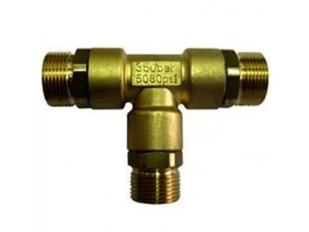 R+M 57776 Тройник M22внеш-M22внеш-M22внеш, 350bar, латунь