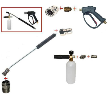 25.1525.60-P26-220 Пенокомплект в сборе 500 мм изог, RL 26 + ARS 220  РА ; вход М22х1,5ш.