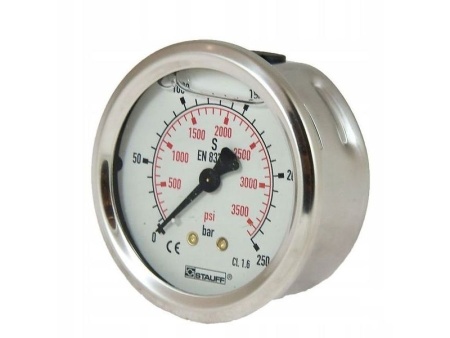 R+M 54843 Манометр для АВД, 400bar, 1-4внеш, нерж.сталь