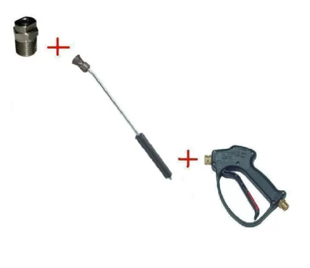 30.1755.60-500 ZINK PA 26 Распылительный пистолет в сборе с форсункой курок RL 26 М22х1,5ш  500 мм. (Изогнутый)