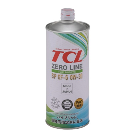 Z0010030SP  Масло моторное TCL Zero Line Fully Synth, Fuel Economy, SP, GF-6, 0W30, 1л